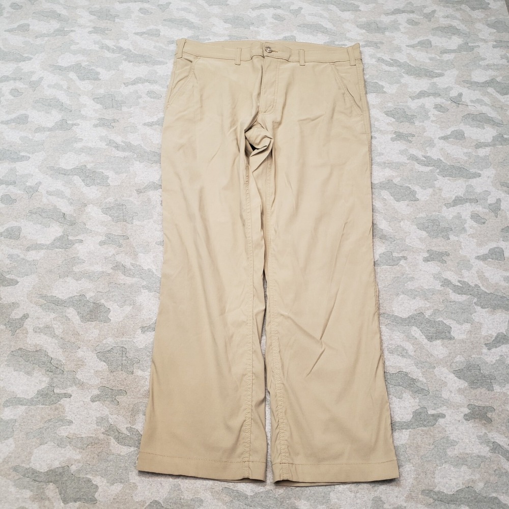 Eddie Bauer Pants Mens 36x30 Tan Pockets Flat Front